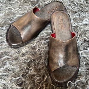 Bed Stu Leather Slides-Size 8M